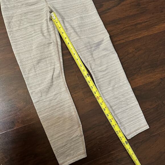 Athleta tan & white stripes textured leggings size M - Picture 8 of 10